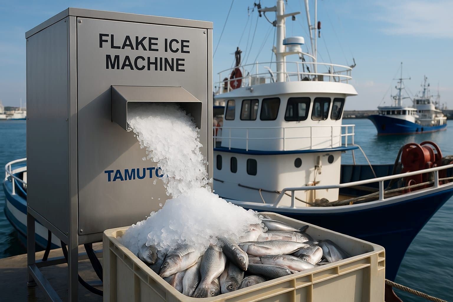 Cooling Technologies in European Fisheries: Tamutom Flake Ice and Automatic Ice Storage Solutions