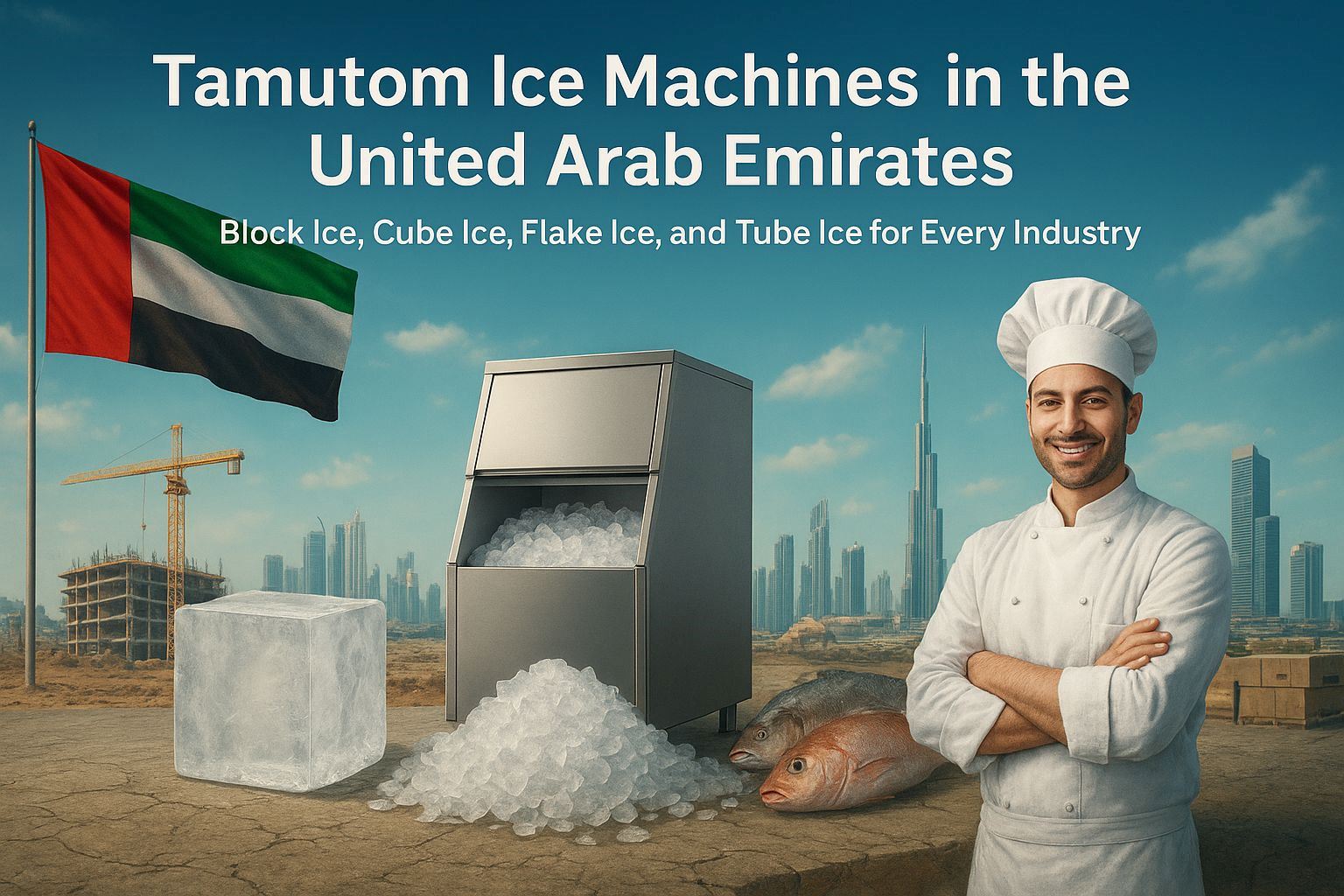Tamutom Ice Machines in the United Arab Emirates: Block Ice, Cube Ice, Flake Ice, and Tube Ice for Every Industry