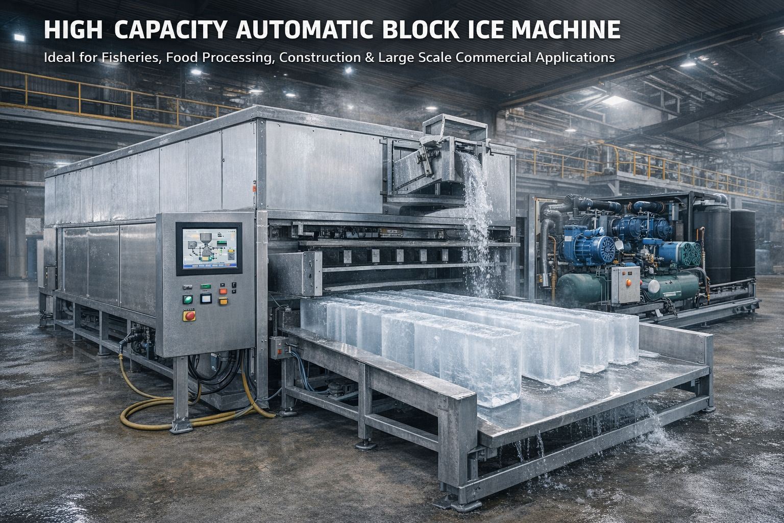 HIGH CAPACITY AUTOMATIC BLOCK ICE MACHINE